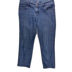Ann Taylor Loft Size 28 6 Womens Jeans Modern Crop Stretch Low Rise Med Wash